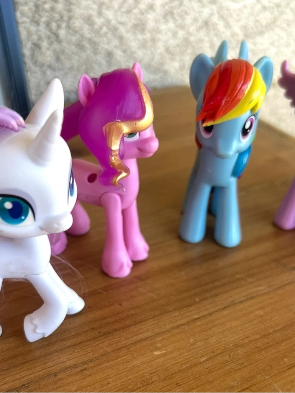 My Little Pony Pink and Blue Mini Pony Figures with Rainbow Mane